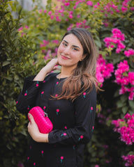 FLOWER EMBROIDERED 2PCS